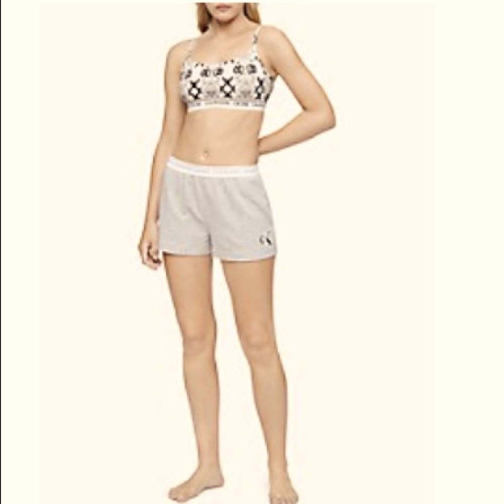 Calvin Klein Oatmeal Snake CK logo Bralette - Picture 4 of 6